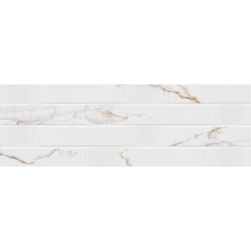 Faianta Emigres Alba Mat Gold PB RC Rectificata Mata 25 x 75 cm 8435361910255