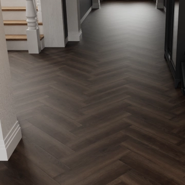 Parchet SPC Herringbone Bigger5 Lion 7 mm Stejar ton inchis REAFCL003