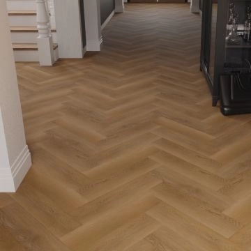 Parchet SPC Herringbone Bigger5 Lion 7 mm Stejar ton mediu REAFCL004
