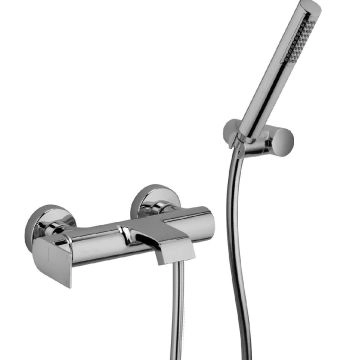Baterie cada dus Frattini Tolomeo 83002 cu set dus inclus, crom