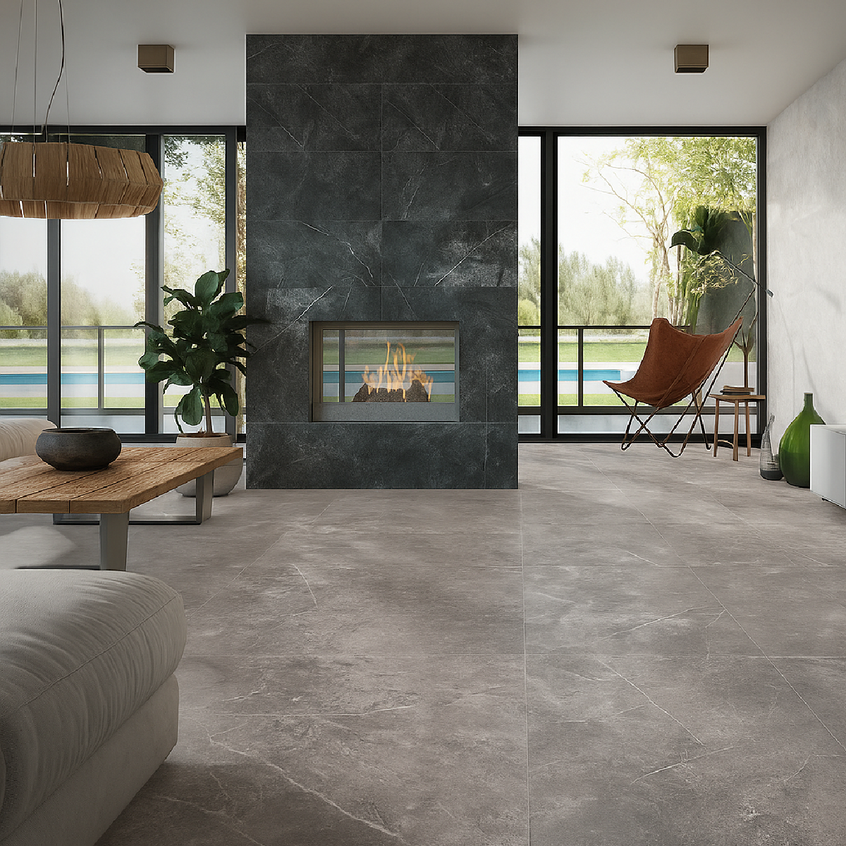 Gresie Alaplana Amalfi Portelanata Antracita RC MT 60 x 120 cm 8435433581413