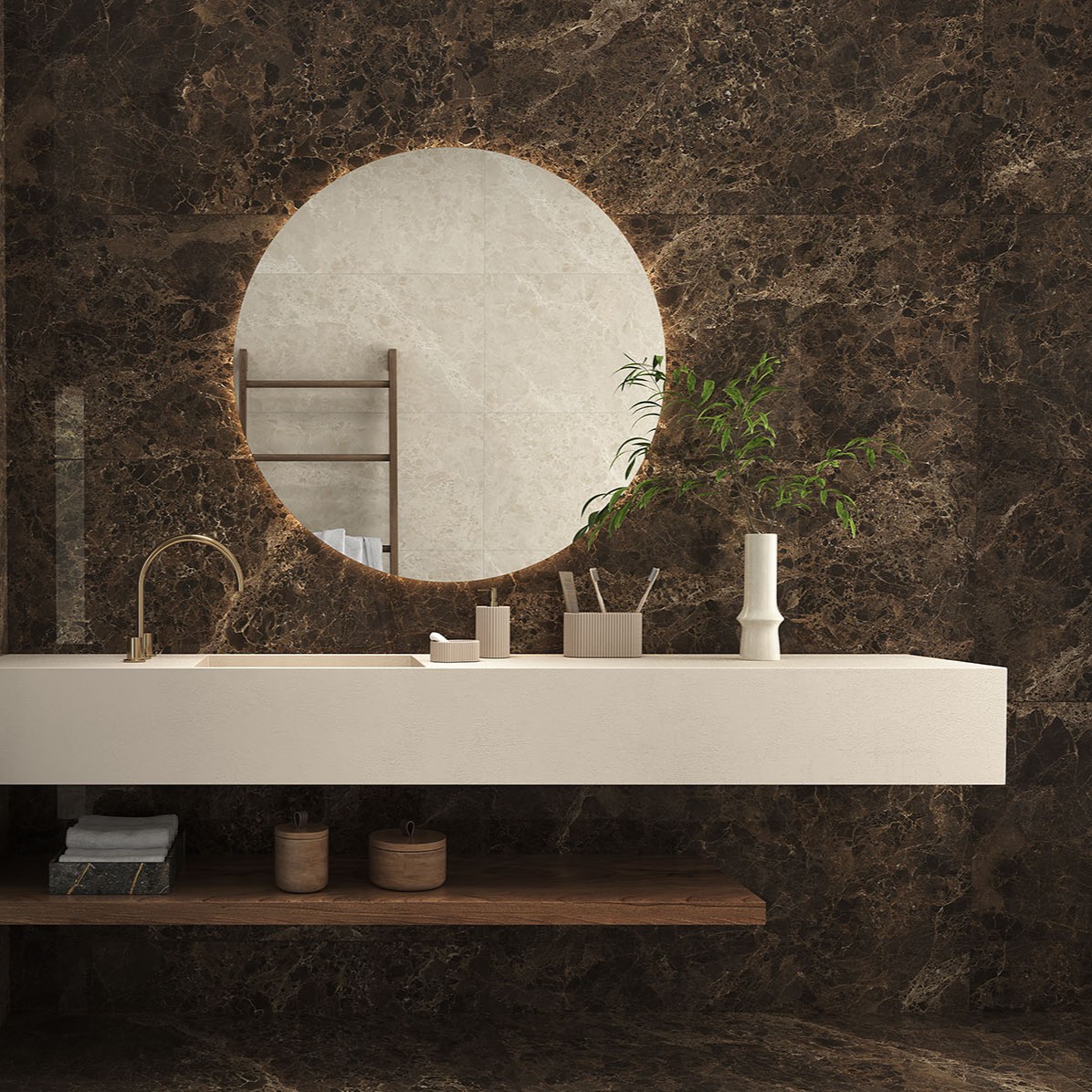 Gresie Emigres Cesar Pul Marron RC Rectificata Lucioasa 119 x 119 cm