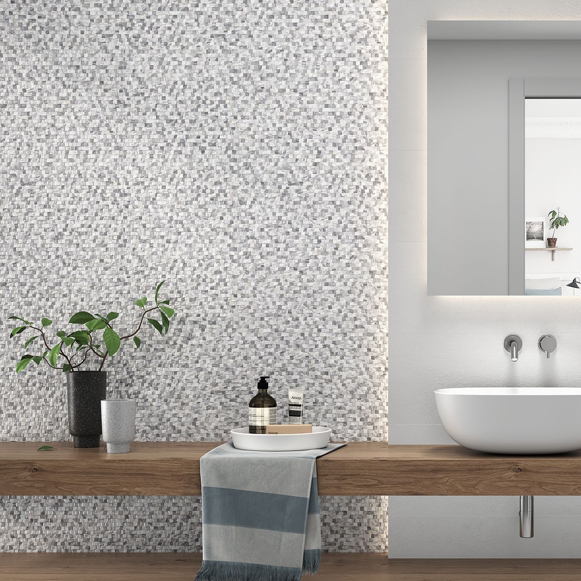 Faianta Emigres Bosco Blanco PR RC Rectificata Lucioasa 25 x 75 cm
