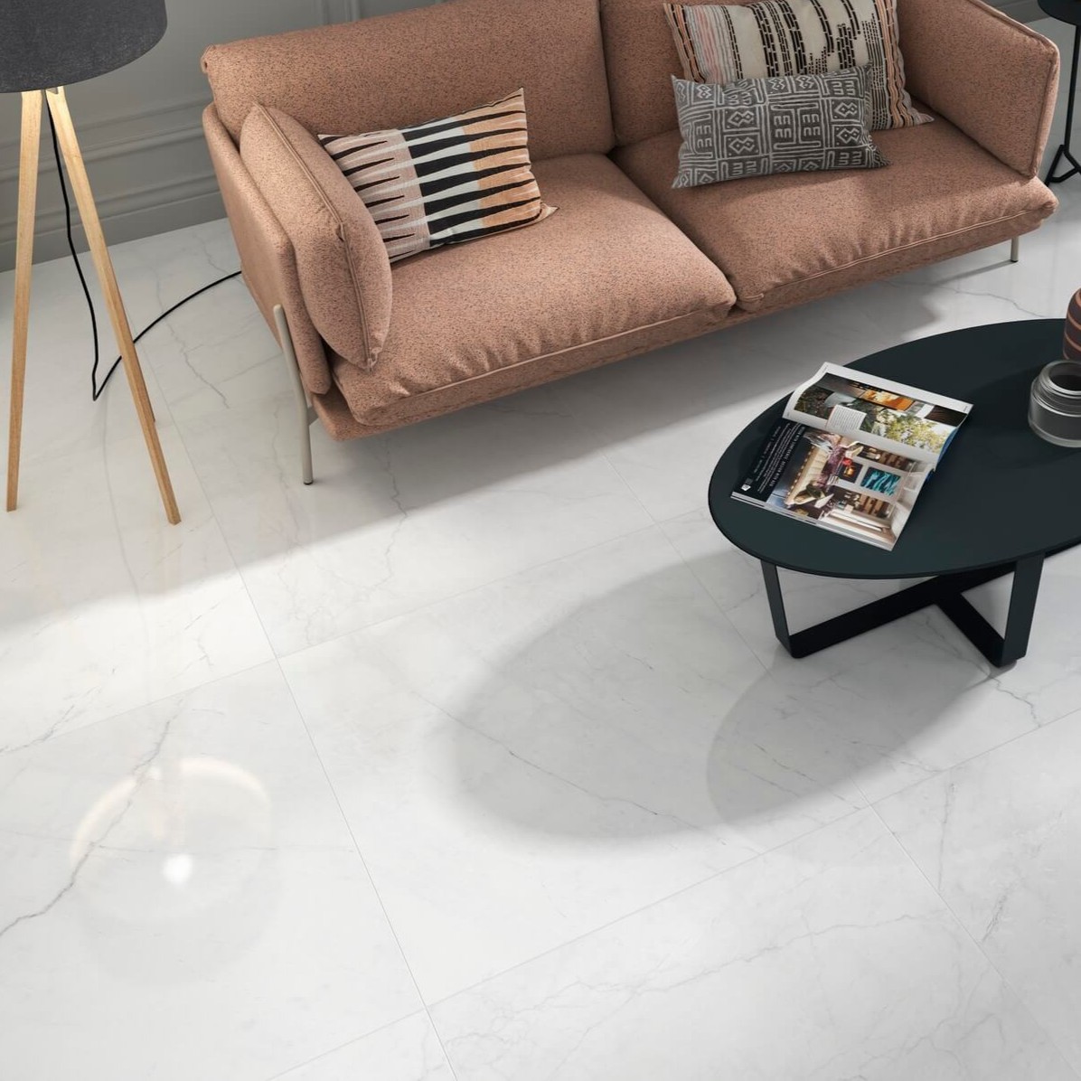 Gresie Emigres Portelanata Halo Mat Blanco Rectificata Mata 120 x 120 cm