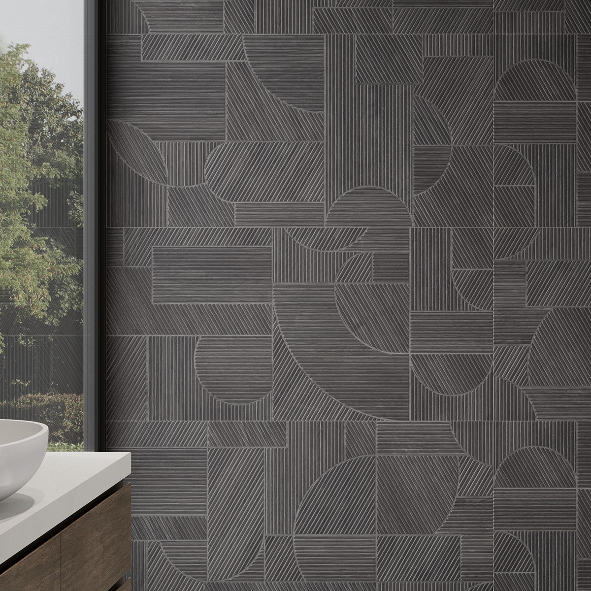 Gresie Alaplana Portelanata Structech Nevis Black RC MT 60 x 120 cm