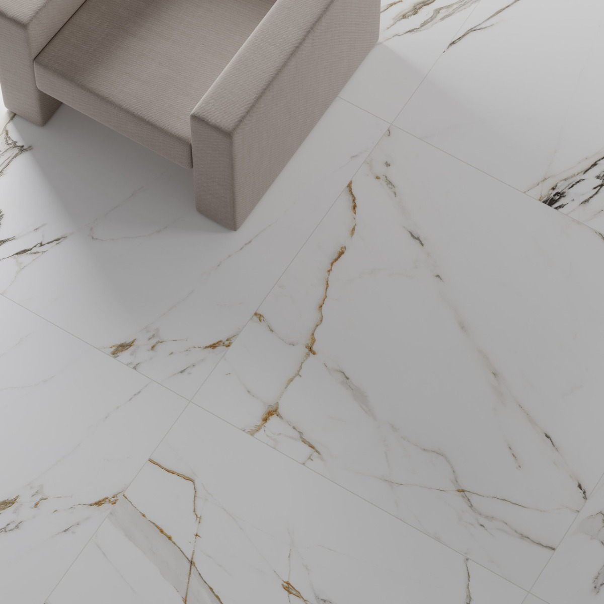 Gresie Fanal Amber White NSoft RC Rectificata Satinata 90 x 90 cm