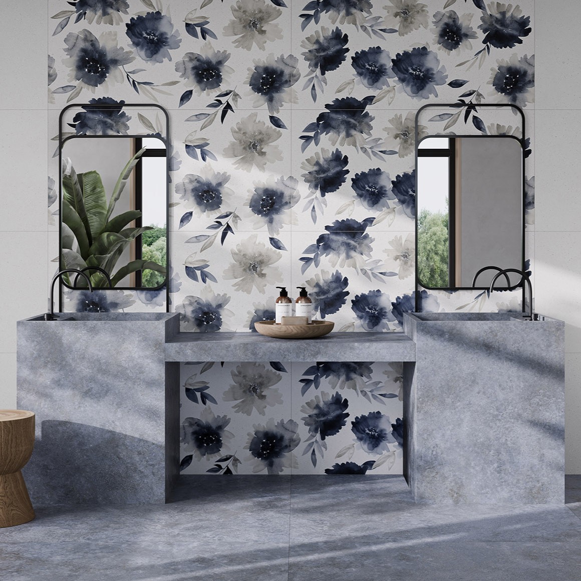 Faianta Fanal Re Calm Floris Sky 60x120 cm Rectificata Mata