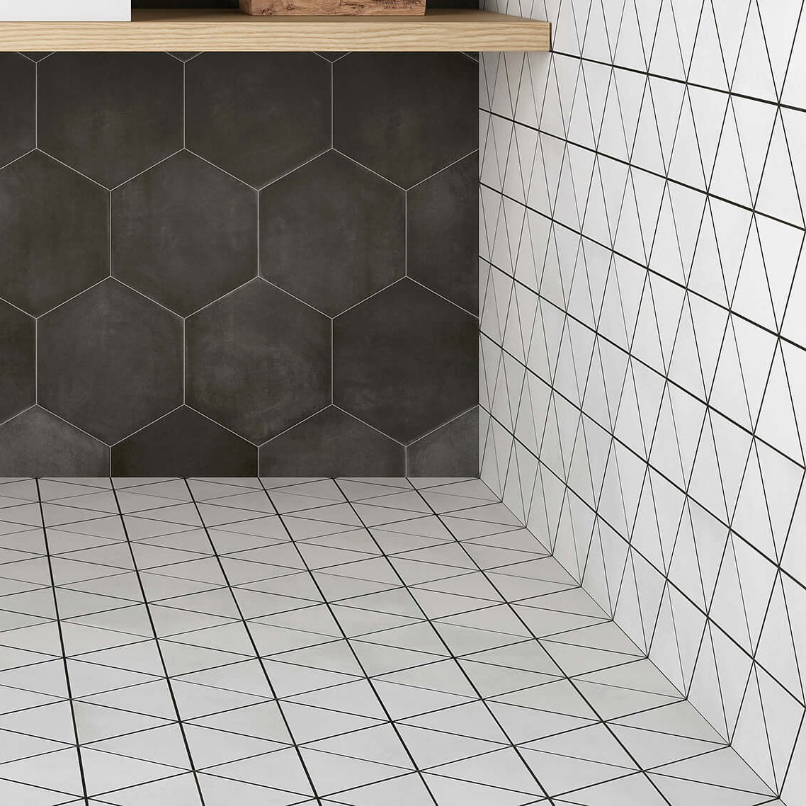 Gresie Durstone DEC Cementine Capri Talk Mata 23x27 cm, forma hexagonala