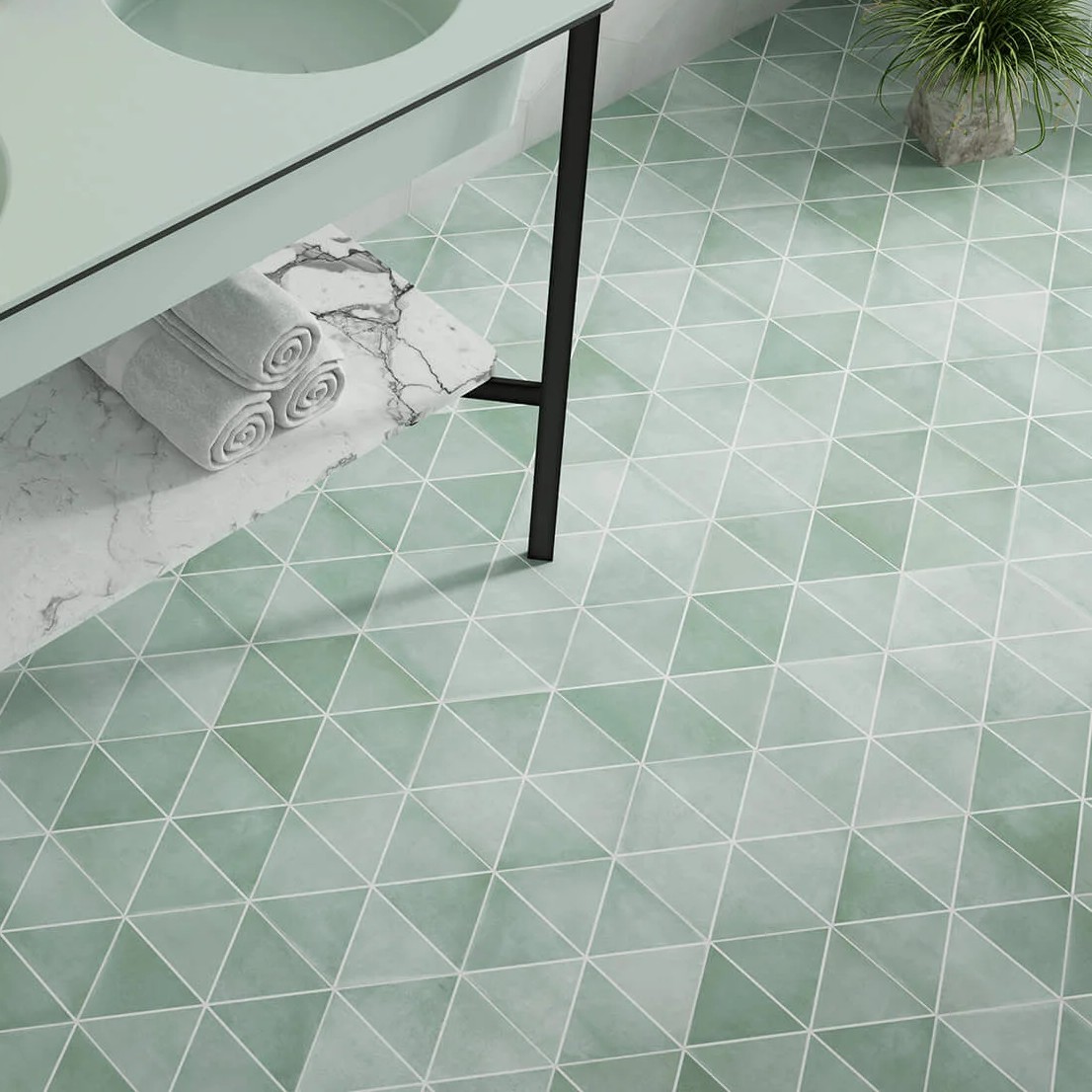 Gresie Durstone DEC Cementine Capri Aqua Mata 23x27 cm, forma hexagonala