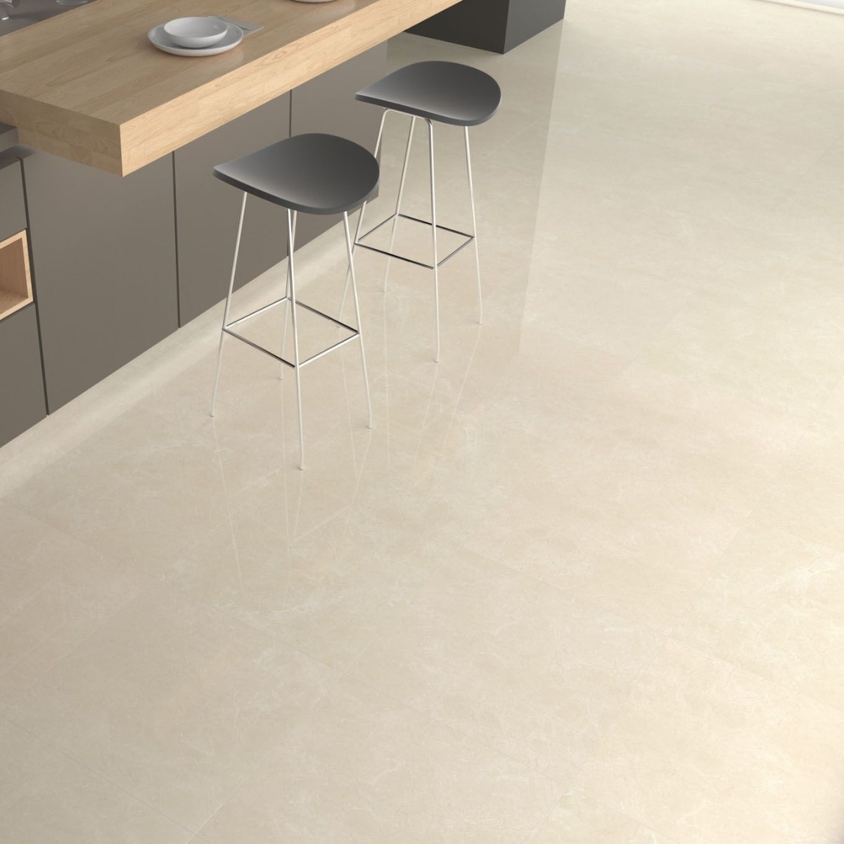 Gresie Tau Crema Portelanata Marfil RC GL 60 x 60 cm 8429991572754