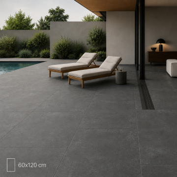 Gresie Alaplana Lecco Portelanata Grafito RC MT 60 x 120 cm 8435433578451