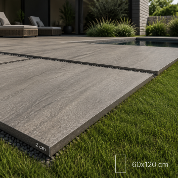 Gresie Alaplana Rectificata Valar Grafito RC MT 60x120x2 cm 