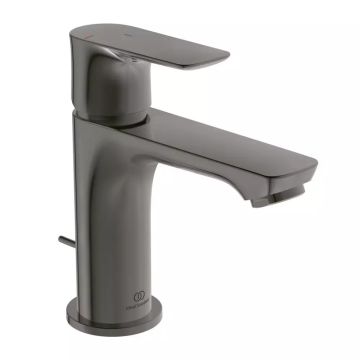 Baterie lavoar Ideal Standard Connect Air Blue Start cu ventil metalic, gri inchis Magnetic Grey PVD