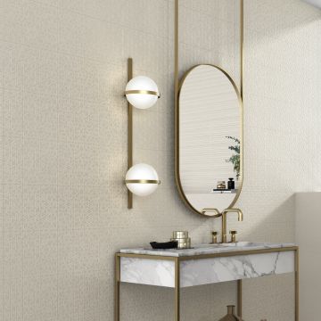 Faianta Emigres Textil Bag Beige Rectificata Lucioasa 20 x 60 cm