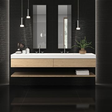 Gresie Emigres Bergen Negro Rc Rectificata Lucioasa 60x120 cm