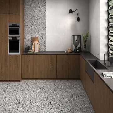 Gresie Emigres Columbia Terrazo Gris RC Rectificata Mata 60x120 cm