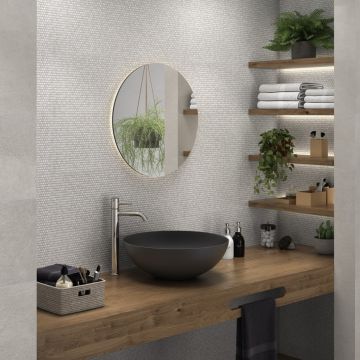 Faianta Emigres Tex Plaster Gris Rectificata Satinata 25 x 75 cm