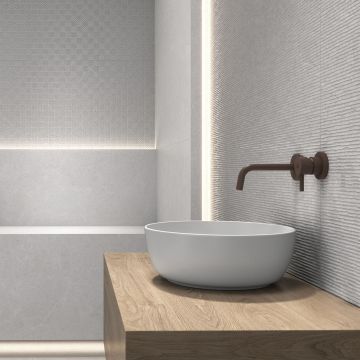 Gresie Emigres Lines Tarifa Blanco 60x120 cm Rectificata Lappato Mat