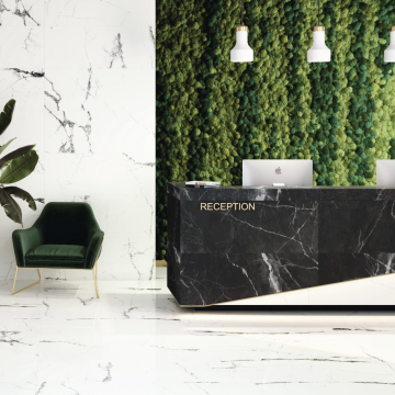 Gresie Fanal New Ice Black RC Rectificata Mata 60 x 120 cm