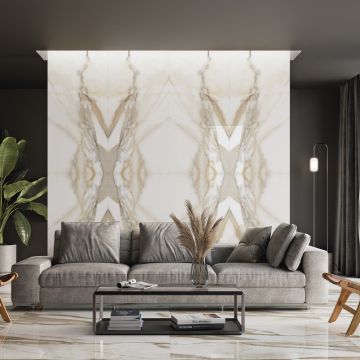 Gresie Fanal Calacatta NPlus Bookmatch A, RC Rectificata Lucioasa 60 x 120cm