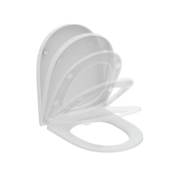 Capac WC Ideal Standard i.life O cu inchidere lenta, alb