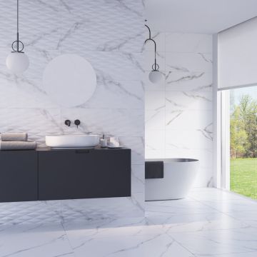 Faianta Fanal Carracara White 31,6X90 cm Nerectificata Lucioasa