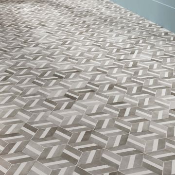 Gresie Durstone DEC Cementine Bari Grey Mata 23x27 cm, forma hexagonala