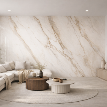 Gresie tip placa Alaplana Maxitech Classic Gold RC Rectificata Mata 120x280 cm grosime 6 mm