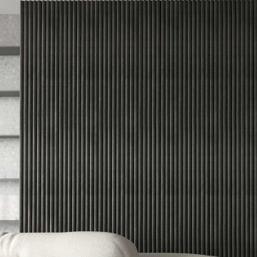 Riflaj decorativ de perete Velluto Cosmic Black, Acustic 60 x 270 cm