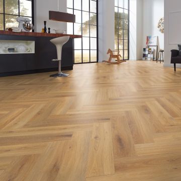 Parchet laminat Kronotex Herringbone 8 mm Stejar ton mediu D4739
