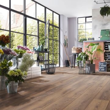 Parchet stejar laminat Kronotex Mammut Plus 10 mm ton inchis D4726