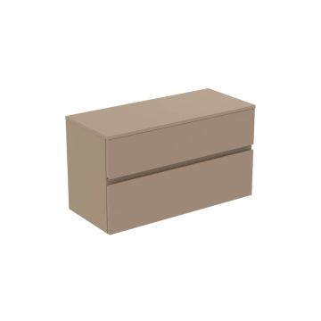 Mobilier lavoar suspendat Ideal Standard Finesse 100x44x56 cm, 2 sertare Matt Greige
