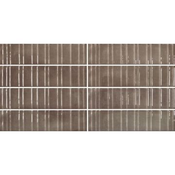 Gresie tip decor Durstone Concept Imagine Taupe Portelanata Lucioasa 6x25 cm