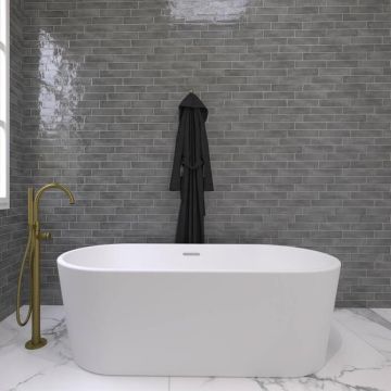 Gresie tip decor Durstone Imagine Grey Portelanata Lucioasa 6x25 cm