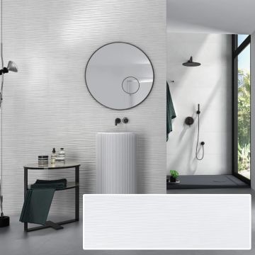 Faianta Emigres Neutral DEC Blanco PB RC Rectificata Satinat 40 x 120 cm 8435361904032