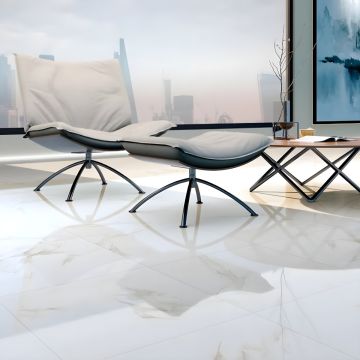 Gresie Tau Faraya Portelanata White RC GL 60 x 60 cm 8429991470234