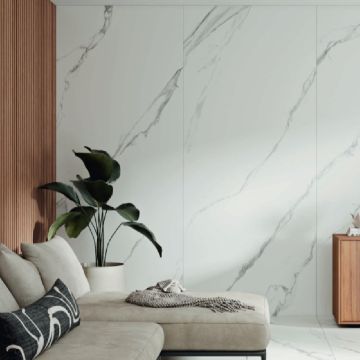 Gresie tip placa Alaplana Maxitech Pune White RC Rectificata Satinata 120x280 cm grosime 6 mm