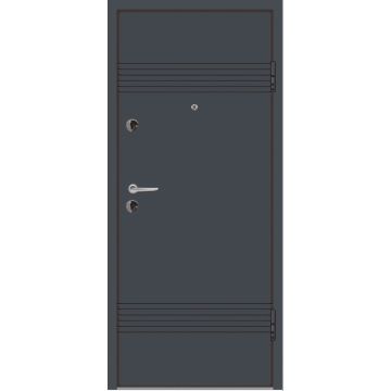 Usa metalica apartament, antiefractie, Naturen Ingresso 1 model L12, izolata fonic si termic, gri antracit