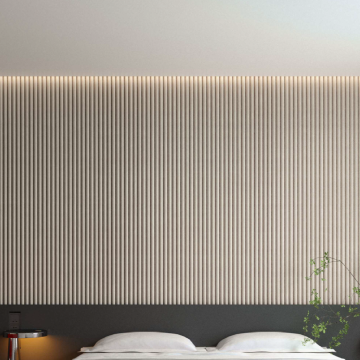 Riflaj decorativ de perete Velluto Mega Beige, Acustic 60 x 270 cm