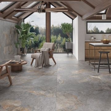 Gresie Fanal Nebula Silver 3DSoft RC Rectificata Satinata 60 x 120 cm