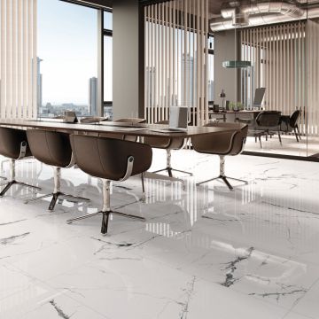 Gresie Fanal New Ice White 60x120cm NPLUS Rectificata Lucioasa