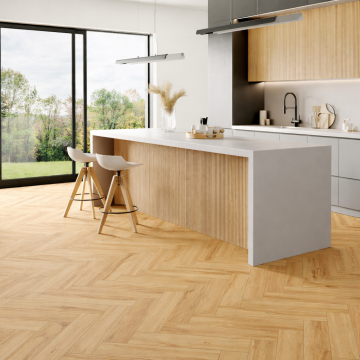 Parchet SPC The Floor Herringbone 6 mm Stejar ton deschis P1003