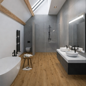 Parchet SPC 6 mm The Floor Wood Stejar ton mediu P1006