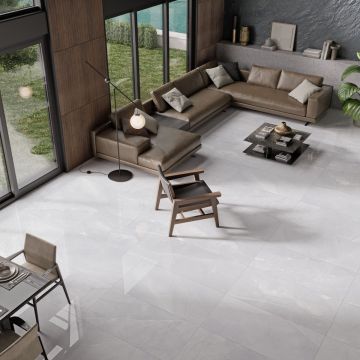 Gresie Fanal Pulpis White NPLUS 60x120 cm Rectificata Lucioasa 