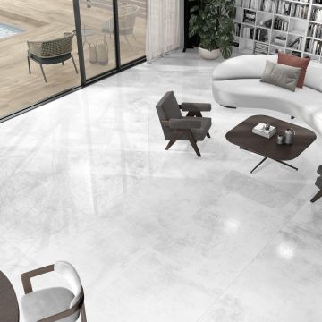 Gresie Fanal Stardust White 120x120 cm Rectificata Lapatto