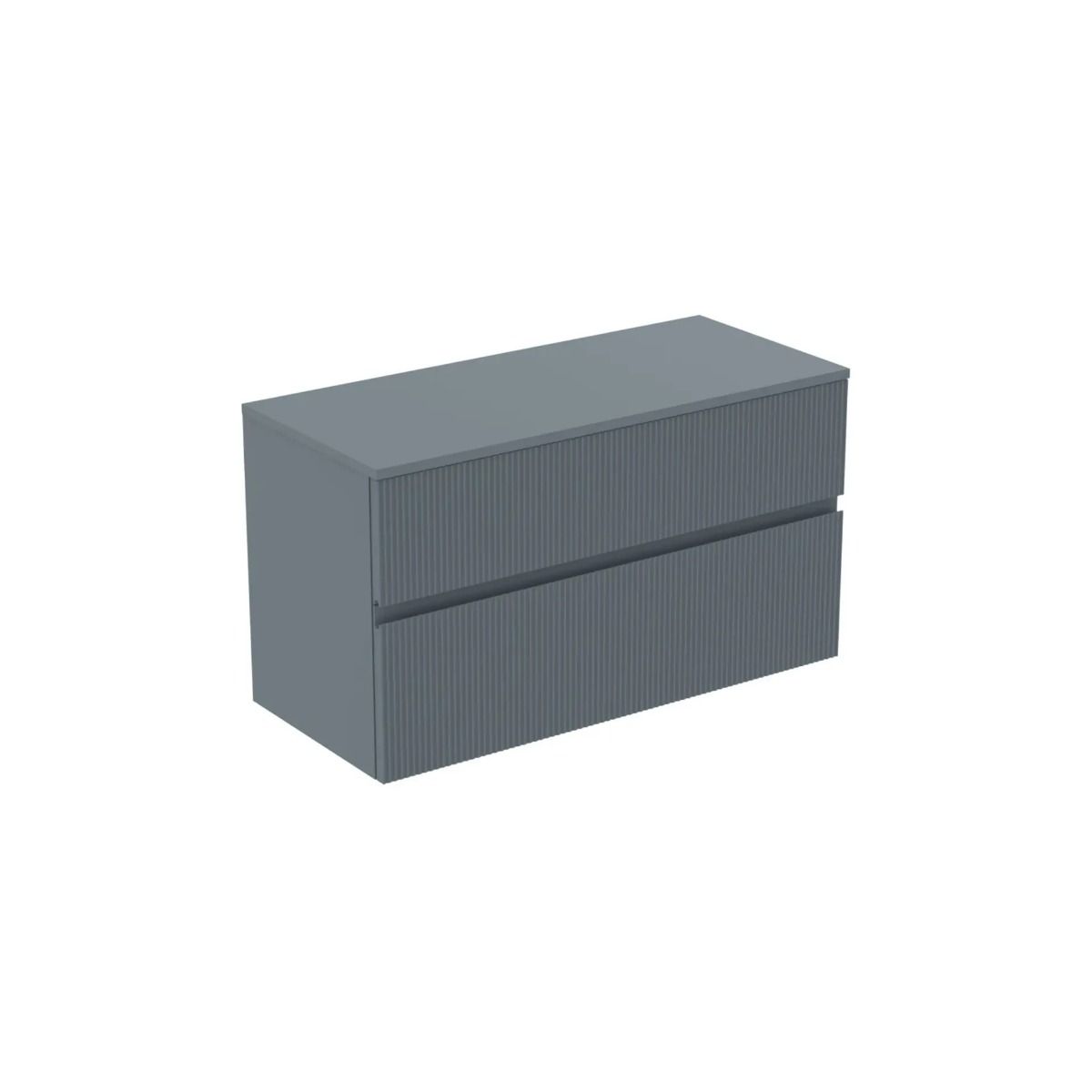Mobilier lavoar suspendat Ideal Standard Finesse 100x44x56 cm cu 2 sertare riflate Mat Ashblue