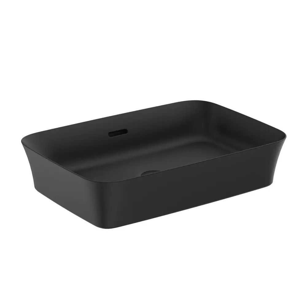 Lavoar pe blat Ideal Standard Atelier Ipalyss cu preaplin, 55x38 cm negru mat