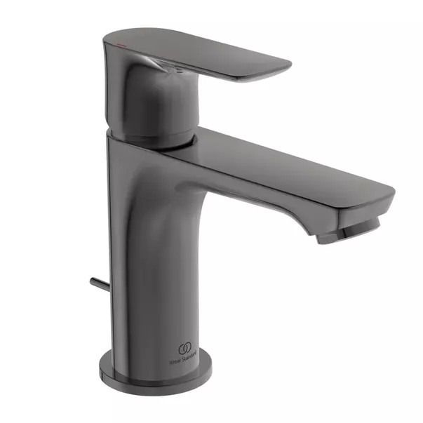 Baterie lavoar Ideal Standard Connect Air cu ventil mecanic, gri inchis Magnetic Grey PVD