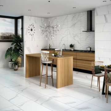 Gresie Alaplana Pune Portelanata Blanco RC SATINADO 60 x 120 cm 8435433569763
