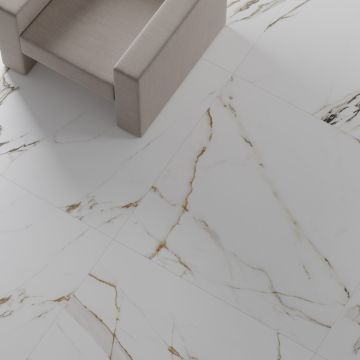 Gresie Fanal Amber White NSoft RC Rectificata Satinata 90 x 90 cm